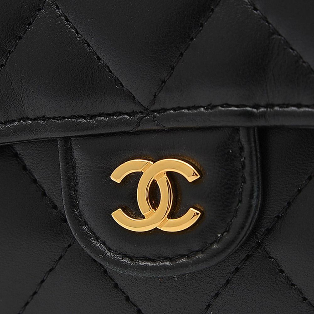 Chanel Matelasse Lambskin Black Long Wallet Handbag - Picture 3 of 7